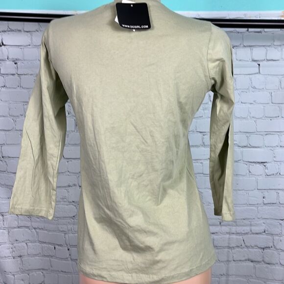 DC Girl Size Large 3/4 length Shirt 100% cotton - Picture 5 of 9